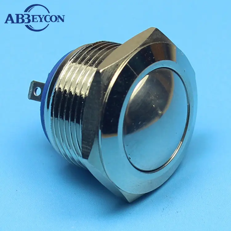 

1973 19 мм 1NO купольная головка Мгновенный кнопочный переключатель IP67 Высококачественный водонепроницаемый кнопочный переключатель