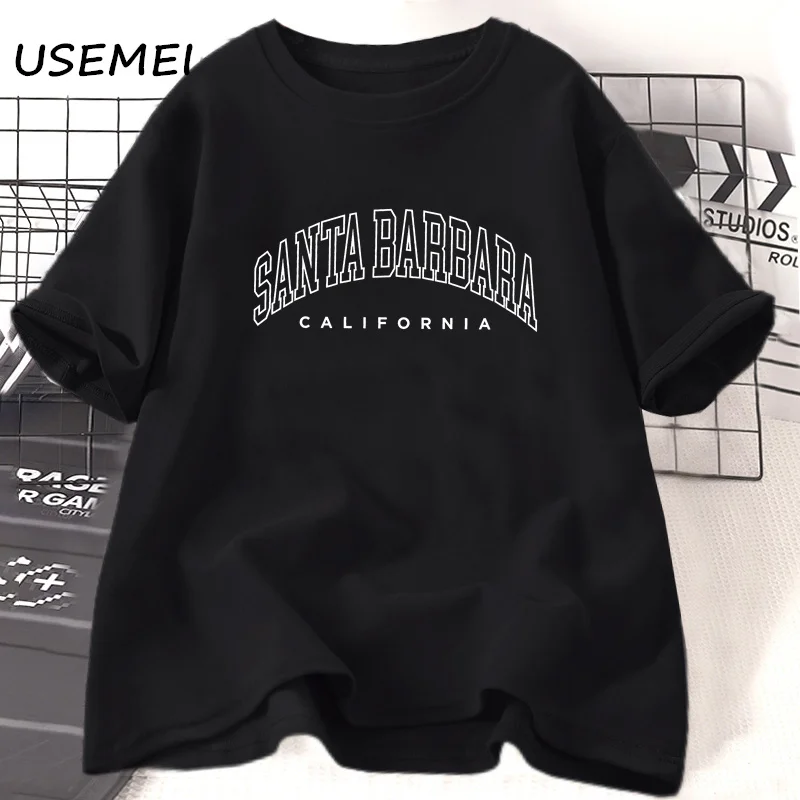 

Santa Barbara California T-shirt Funny Cotton Short Sleeve T Shirt Unisex Streetwear Oversized T-shirts Casual Graphic T Shirts