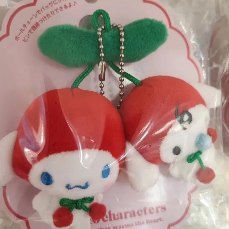 Sanrio вишневая серия подвеска плюшевая кукла Hello Kitty Cinnamoroll Kuromi Pom Purin милый