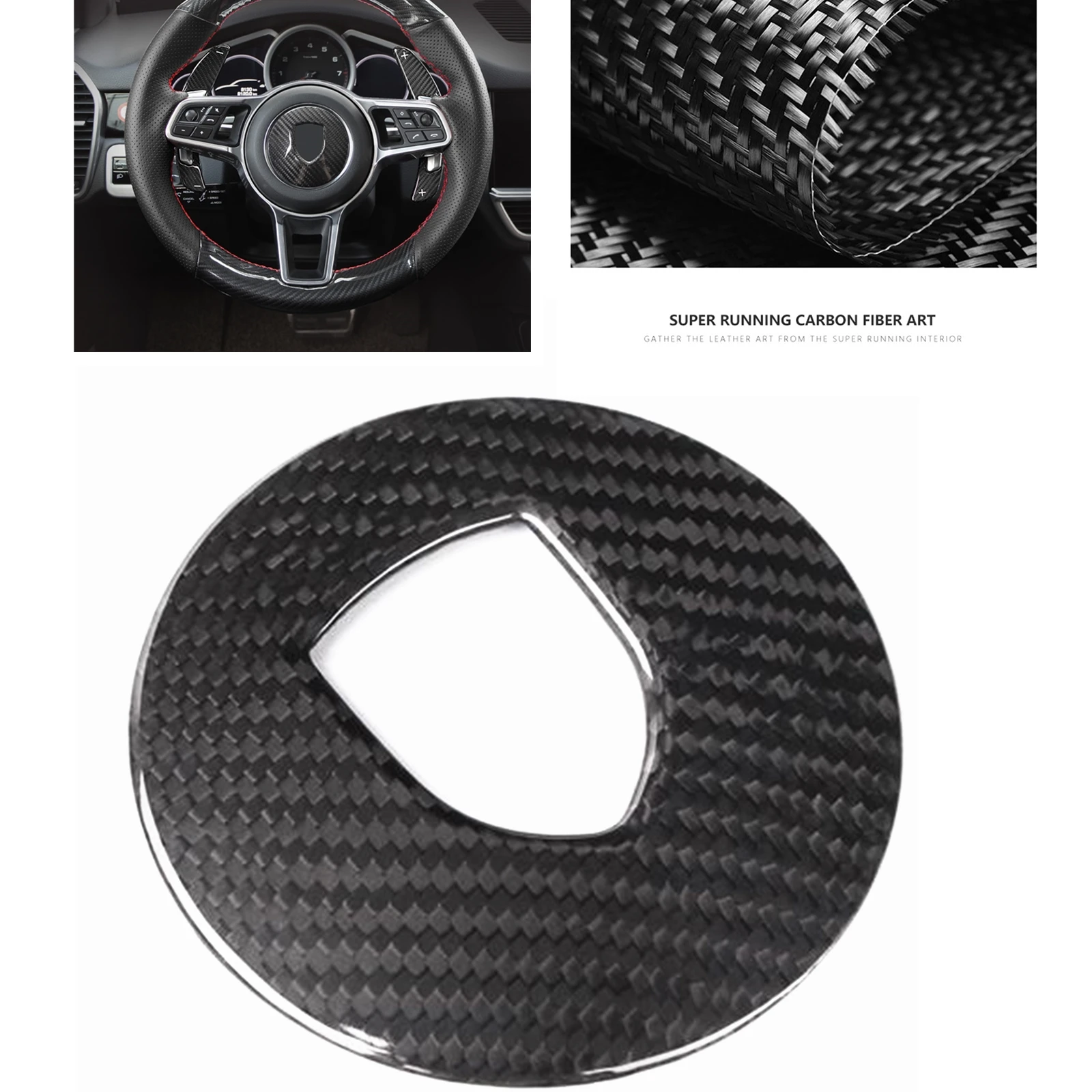 

Наклейка на панель рулевого колеса автомобиля из углеродного волокна, декоративная полоса для Porsche 718 Boxster Cayman 2016-2019