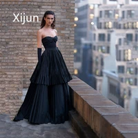 xijun draped sweetheart evening dresses noble a line backless floor length party dresses without gloves sexy vestidos de noche