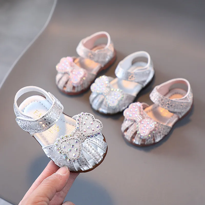 

Baby Shoes Summer Female Baby Sandals 0-1-3 Years Old Children Non-slip Soft Bottom Toddler Shoes Baotou Little Princess Shoes