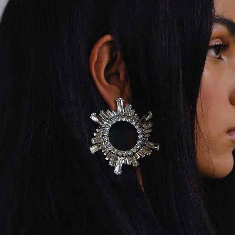 Роскошные серьги в винтажном стиле для женщин украшения ушей форме подсолнуха с