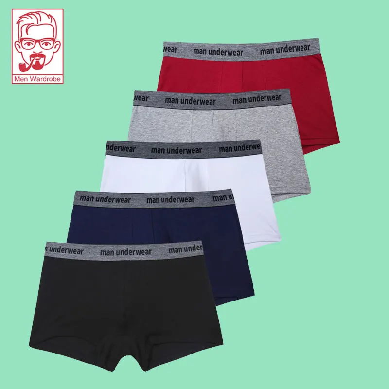 

Simple Sexy Men's Underwear Pure Cotton Underwear Comfortable Breathable Men's Boxers Underwear Pure Color Boxers Mid-waist Desi