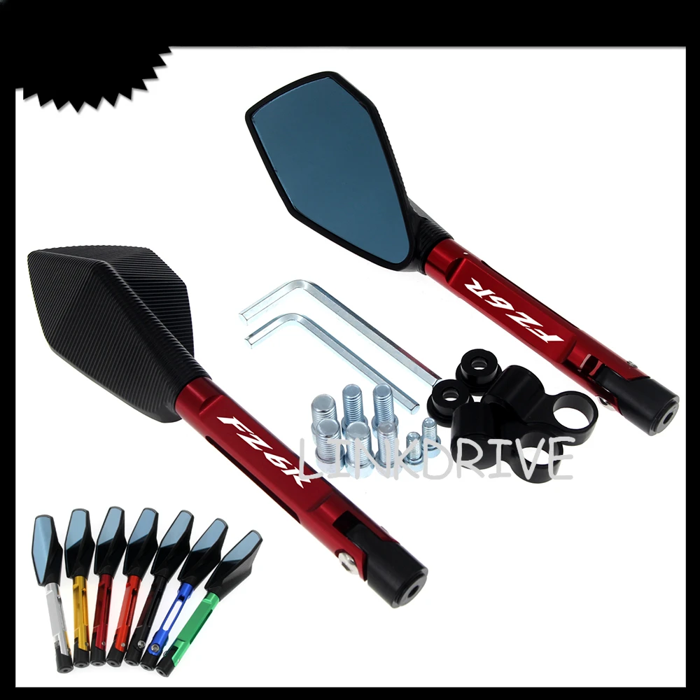 

Aluminum Motorcycle Handlebar Rear View Mirrors Anti-glare Mirror for Yamaha FZ6R FZ 6R