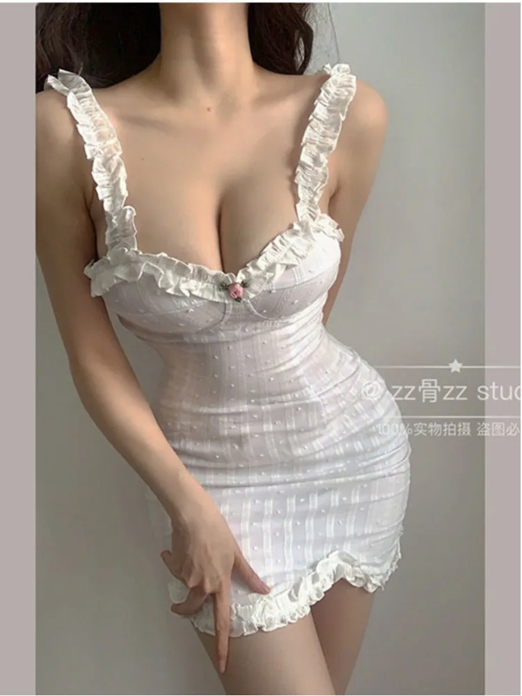 Новинка весны 2022 милое элегантное кружевное привлекательное мини-платье womtecha с