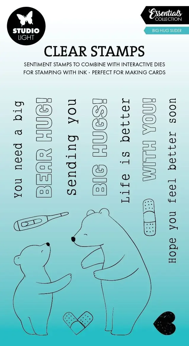 Bear Slider Hug Peek Boo Bouquet Pop Up Balloon Box Metal Cutting Dies Silicone Stamps Scrapbooking Stencil Photo Album Card DIY