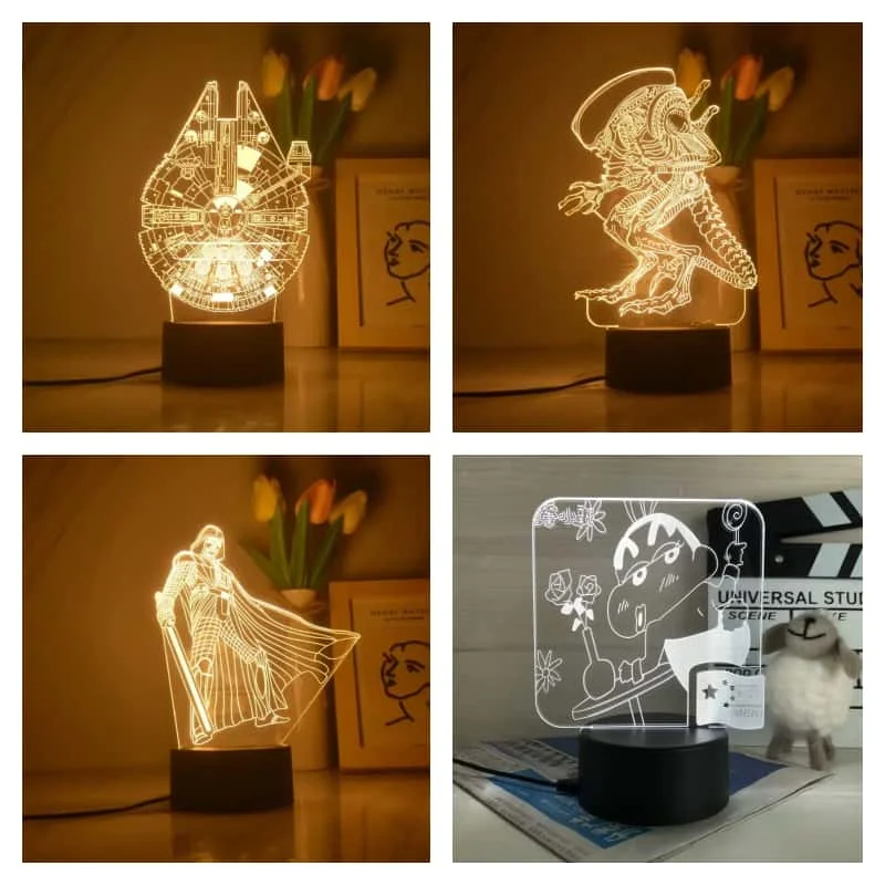 Disney Yoda детский ночник Звездные войны настольная лампа фигурки игрушки теплый