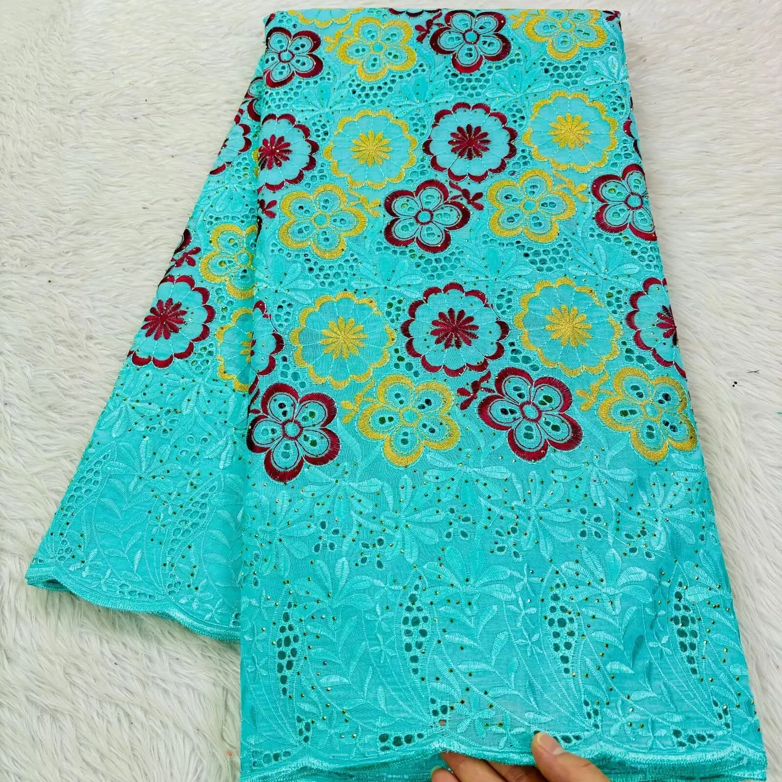 2024 африканская кружевная ткань высокое качество вышивка швейцарская вуаль