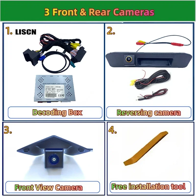 

Комплект камеры заднего вида для Mercedes Benz GLC MB X253 C253 2011 ~ 2020 HD парковочная камера заднего вида с обновлением интерфейса оригинальный экран