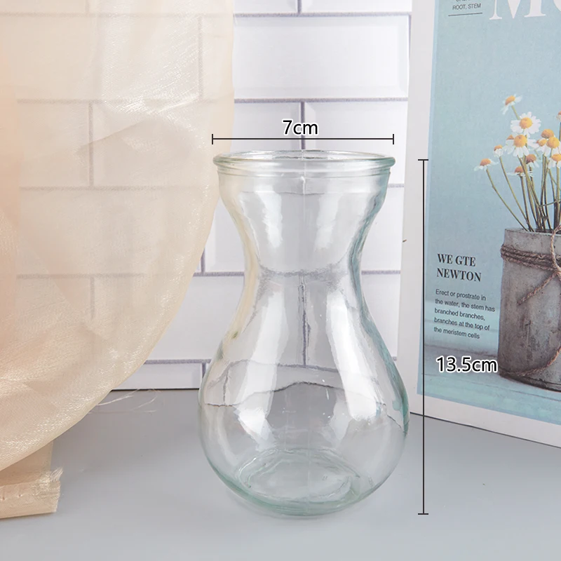 

Clear Glass Hyacinth Vase Flower Plant Bottle Pot DIY Ornaments Home Desk Decors