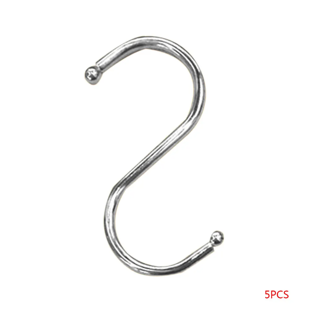

5pcs S Shaped Hooks Kitchen Spoon Pan Pot Utensils Hangers Closet Clothes Handbag Coat Hook