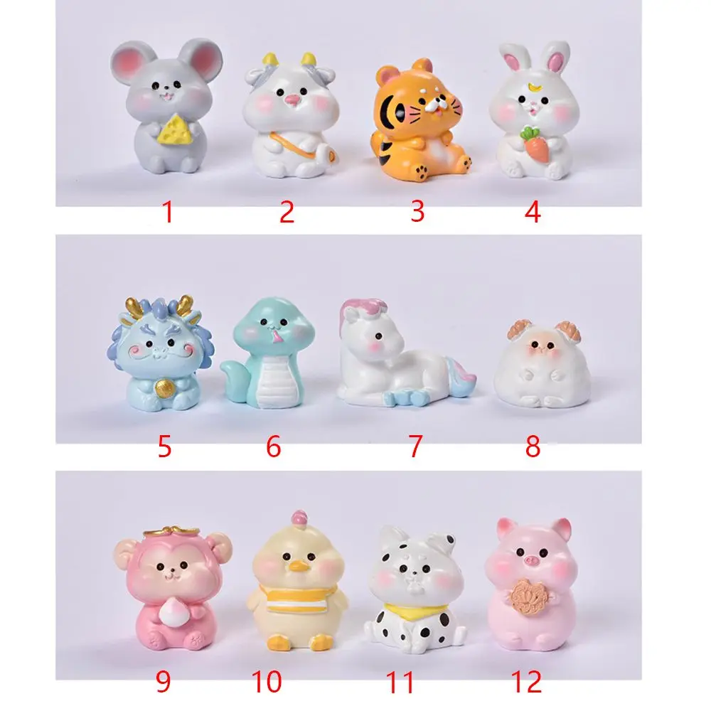 Новинка 2024 милая миниатюрная фигурка зодиака и Тигра для украшения сада