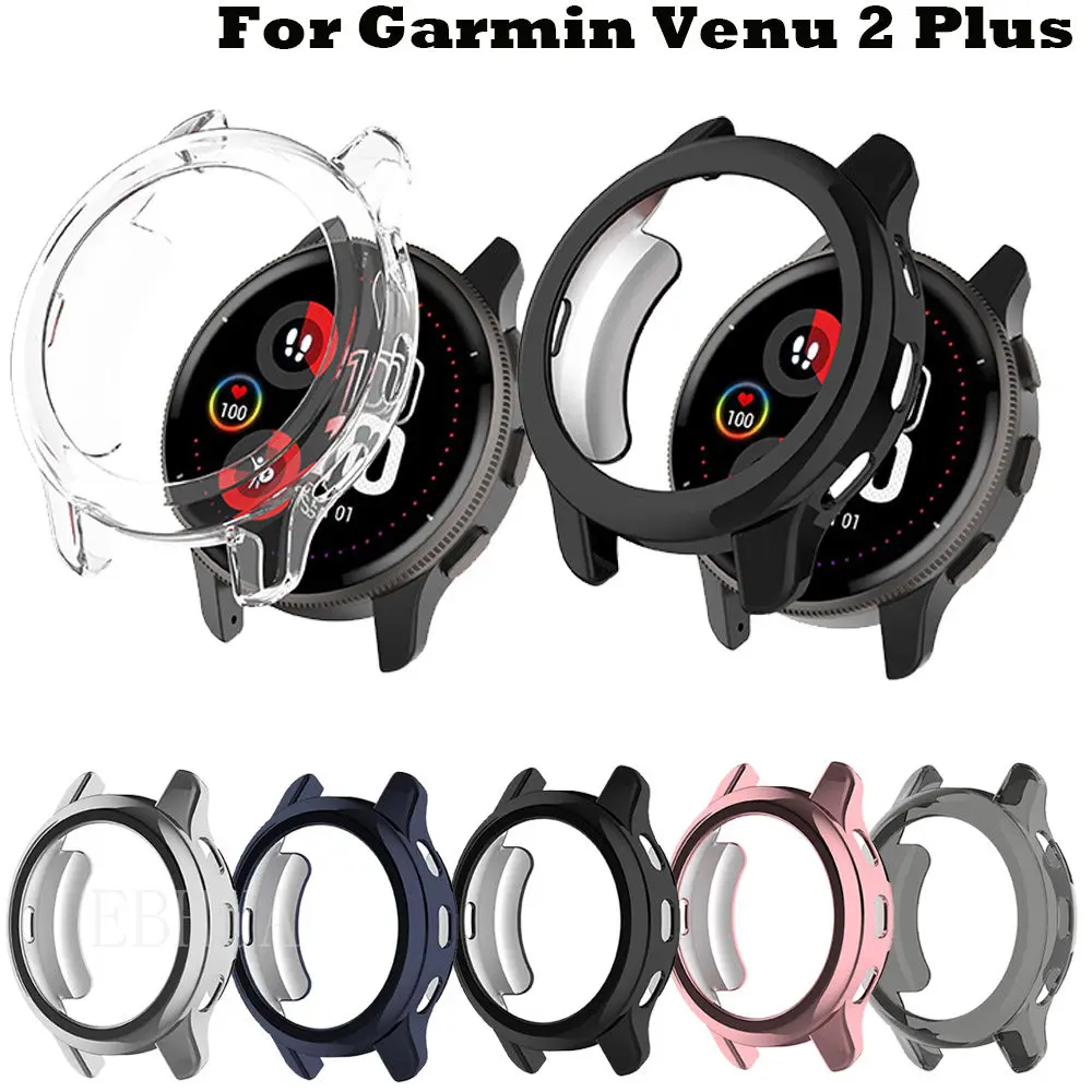 

Protective Case Cover For Garmin Venu 2 Plus SmartWatch Replacement TPU Protector Protection Cases Shell Wristband Accessories