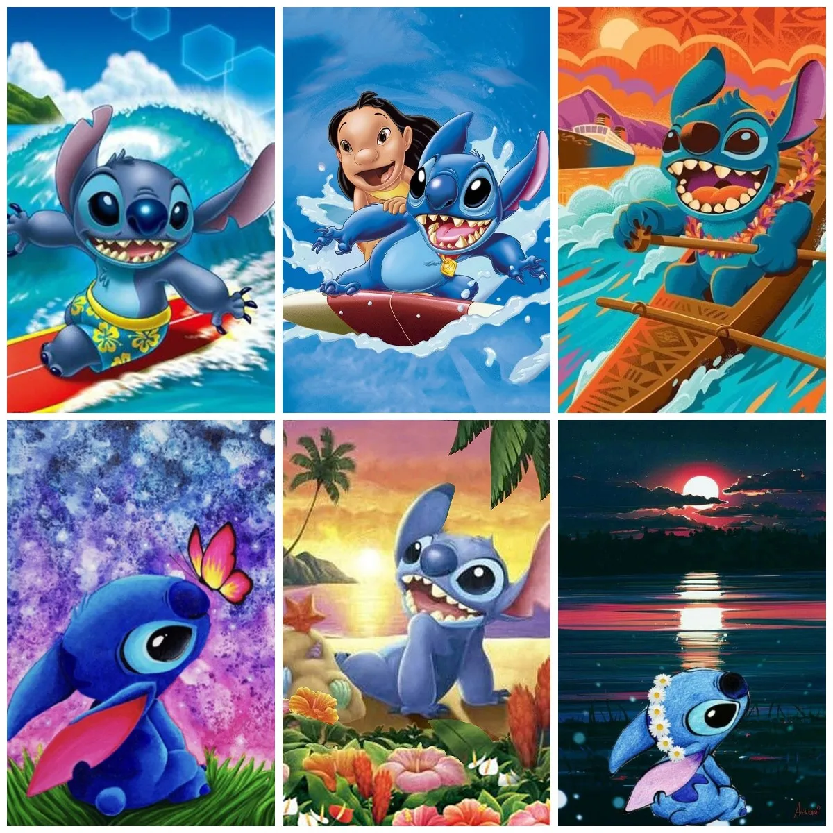 

5D Diamond Painting Disney Cartoon Lilo & Stitch Star Baby Cross Stitch Embroidery Mosaic Wall Home Decor Full Drill Gift