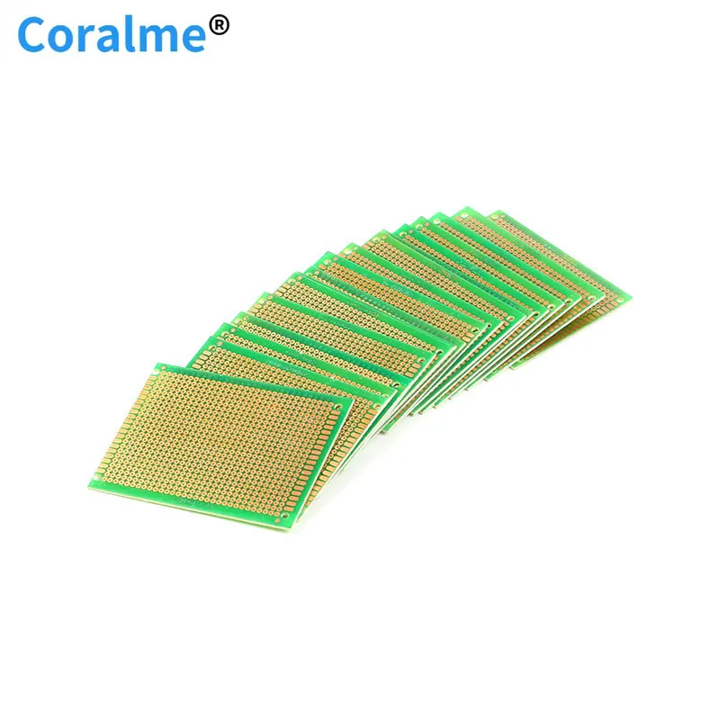 2pcs 7X9cm FR4 Single Side PCB Prototype Universal Experiment Printed Circuit Board Epoxy Glass Fiber FR-4 Green 7*9cm |