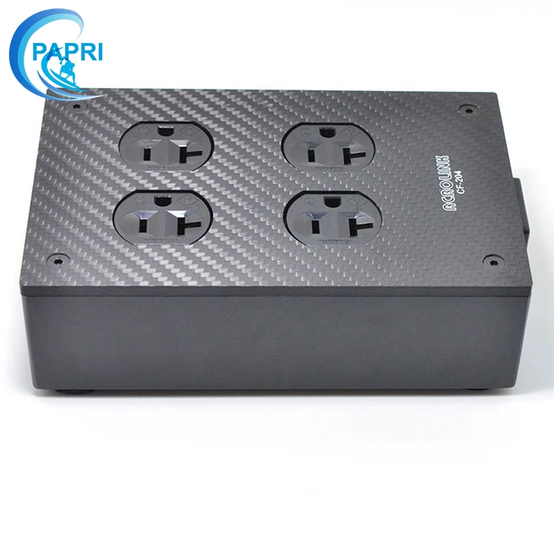 

Оригинальный Корпус для розетки PAPRI с 4 выходами, углеродное волокно, США, AC, чехол для корпуса, DIY дистрибьютор Hi-Fi для аудиоусилителя