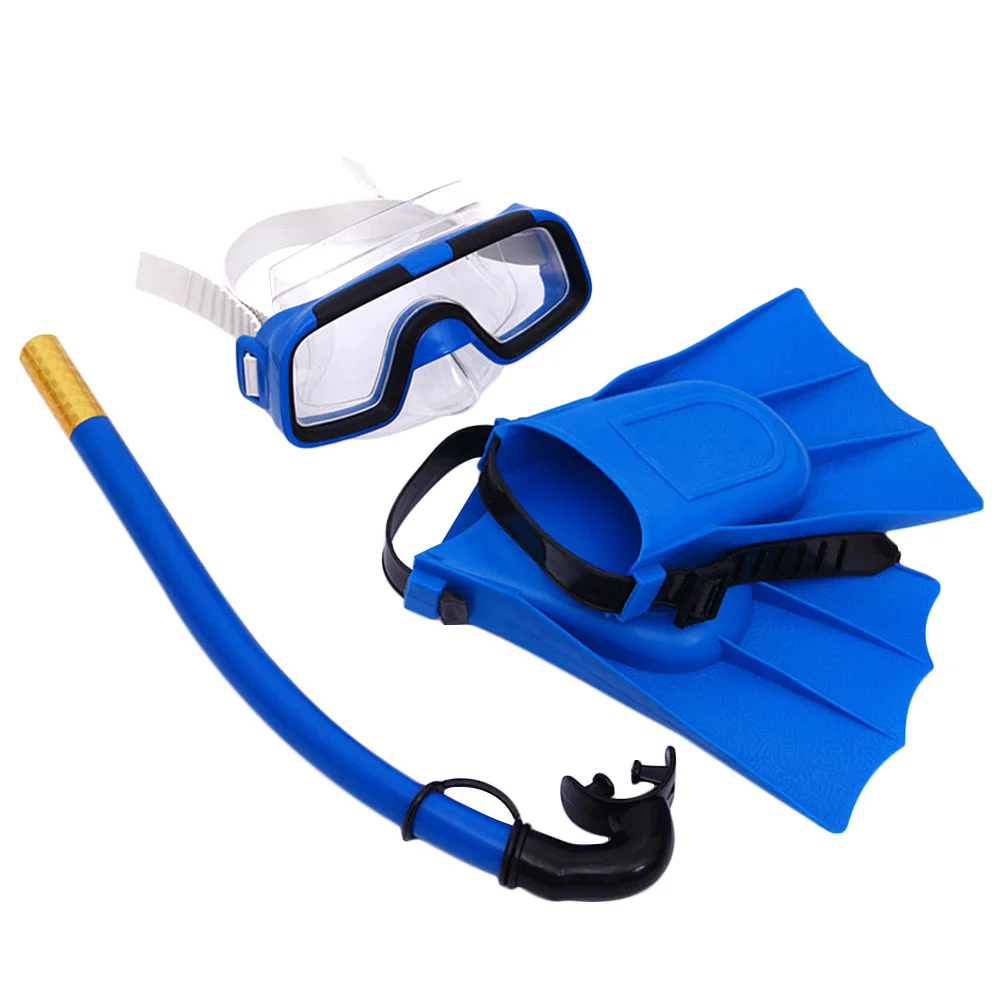

3-Piece Kids Snorkel Set Fins Snorkel Set Underwater Snorkel Snorkel Equipment Kids Diving Glasses Underwater Diving Mask