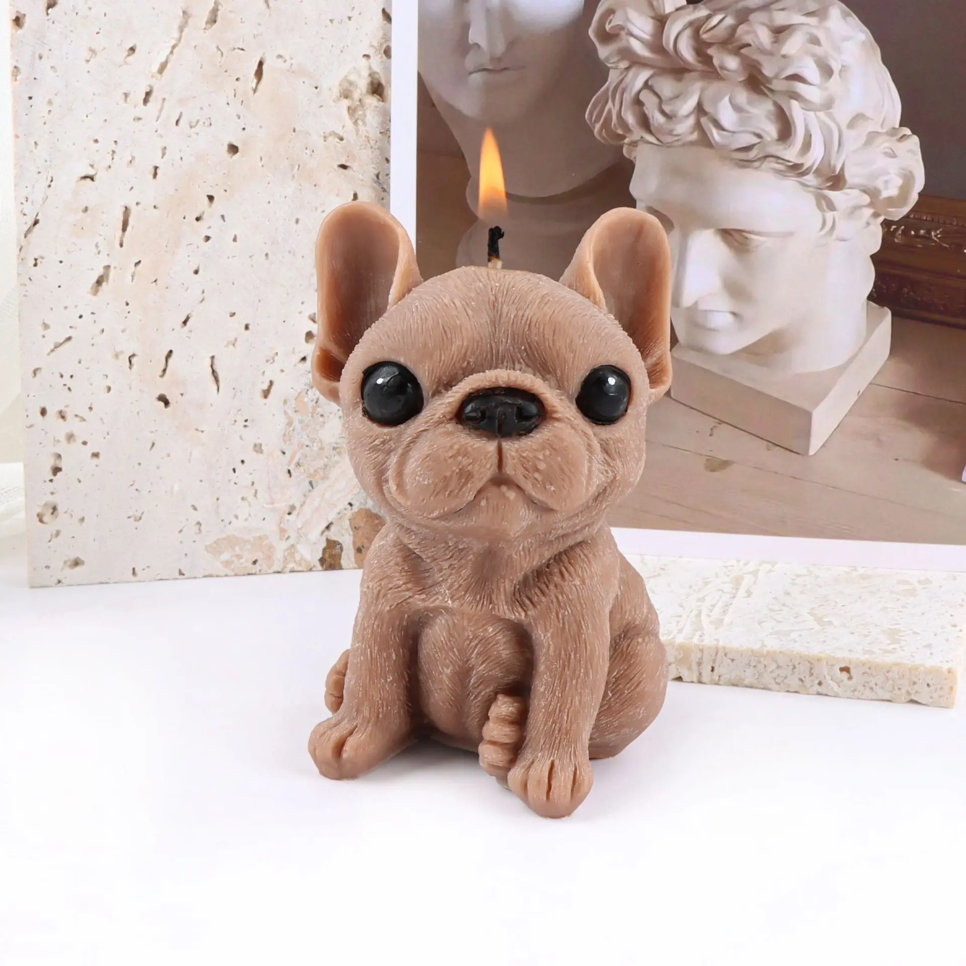 

Big Eye Puppy Silicone Candle Mold for DIY Aromatherapy Candle Plaster Ornaments Soap Epoxy Resin Mould Handicrafts Making Tool