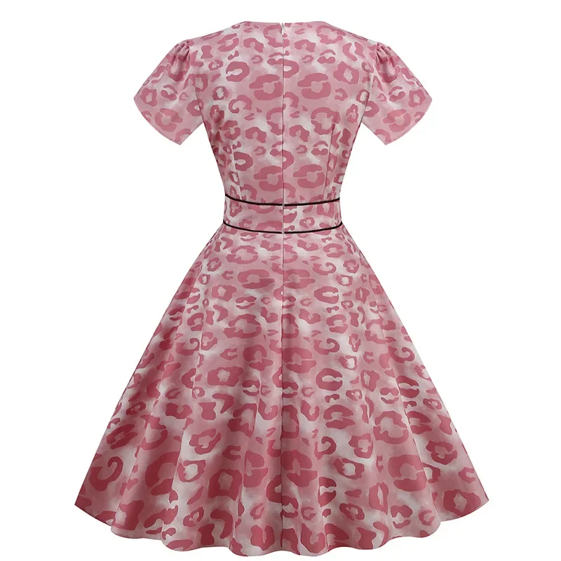 Новинка 2022 винтажная большая юбка с принтом в стиле Hebon v-образным вырезом и