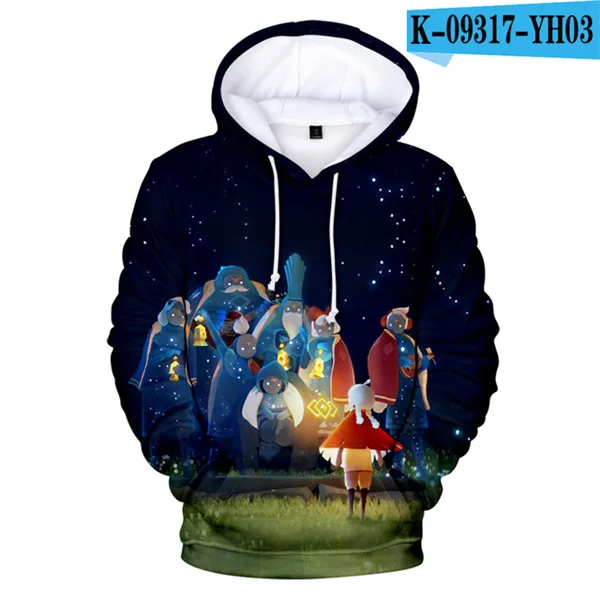 

Детская легкая толстовка с 3D-принтом неба, Мужская/Женская Повседневная рубашка с капюшоном, Модный пуловер, свитшоты большого размера, одежда унисекс