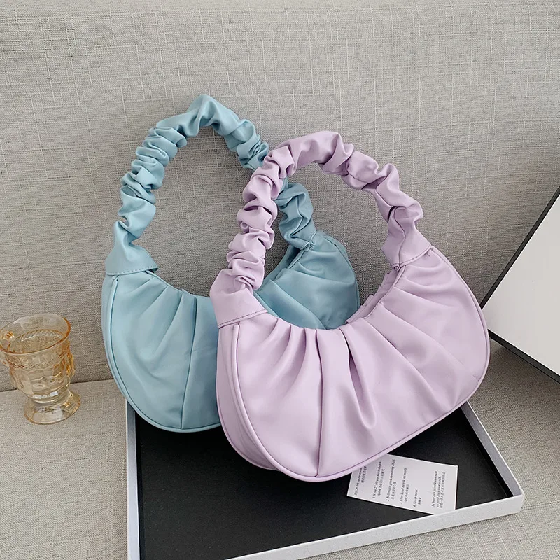 Folds Cloud Shoulder Bag Underarm Bag French Niche Texture Popular Pleated Small Bag Female 2023 New Trend Handbag Bag for Women