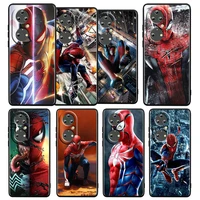 marvel spiderman art for huawei p50 p20 p30 p40 5g p10 pro lite e plus p9 lite mini silicone soft tpu black phone case cover