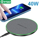Беспроводное зарядное устройство 40 Вт для Samsung, Xiaomi mi 10, HuaWei, быстрая зарядка для iPhone 13, 12 Pro Max, Беспроводная зарядка, быстрый адаптер