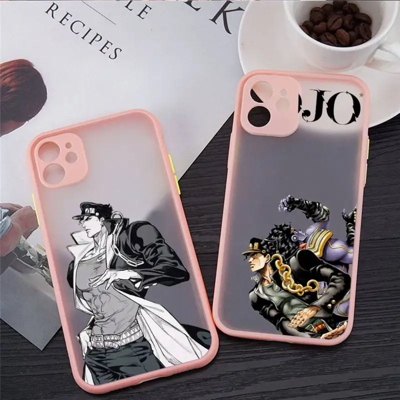 

JOJO’S BIZARRE ADVENTURE Anime Phone Case matte transparent For iphone 11 12 13 7 8 plus mini x xs xr pro max cover