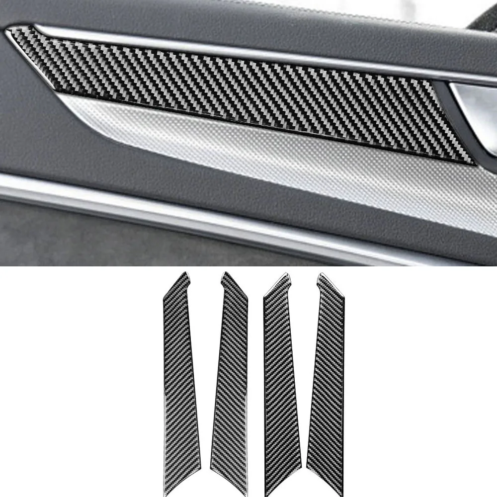 

Door Panel Decoration Cover Sticker Decal Trim for Audi A6L A7 2019 Car Interior Accessories Carbon Fiber