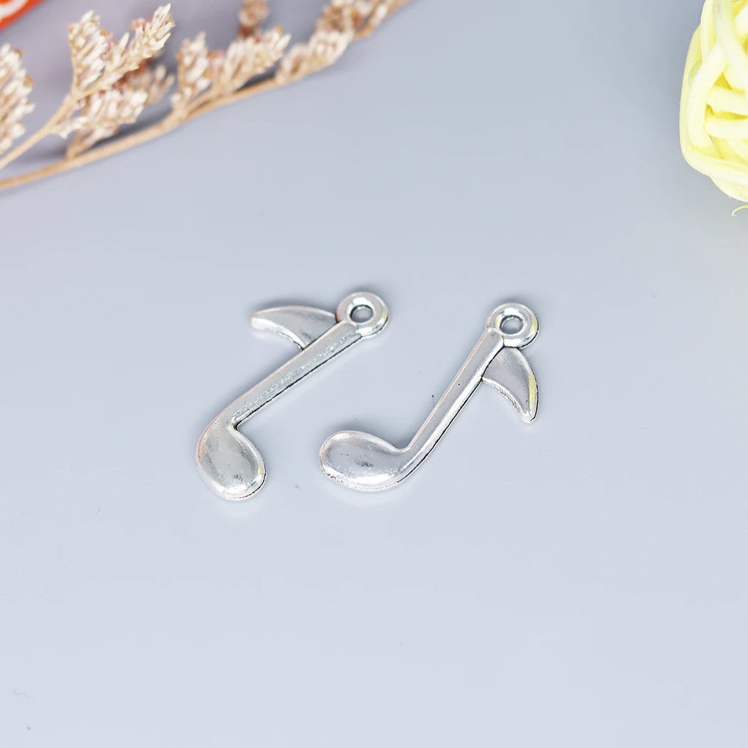 

Подвеска в виде музыкальной ноты с серебряным покрытием, 20 шт.