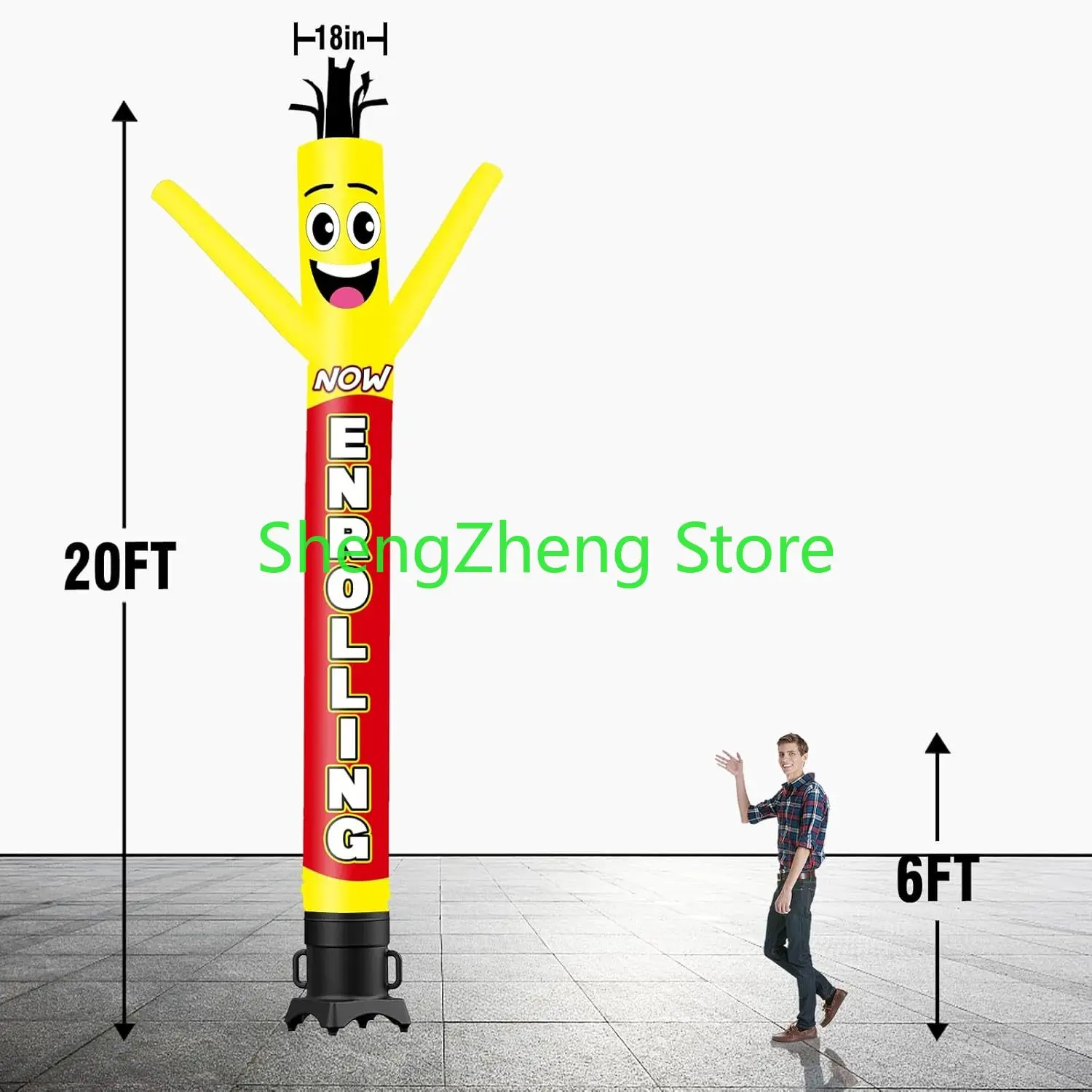 1 шт. 20 футов высокий сейчас вращающийся надувной трубке мужской дурацкий