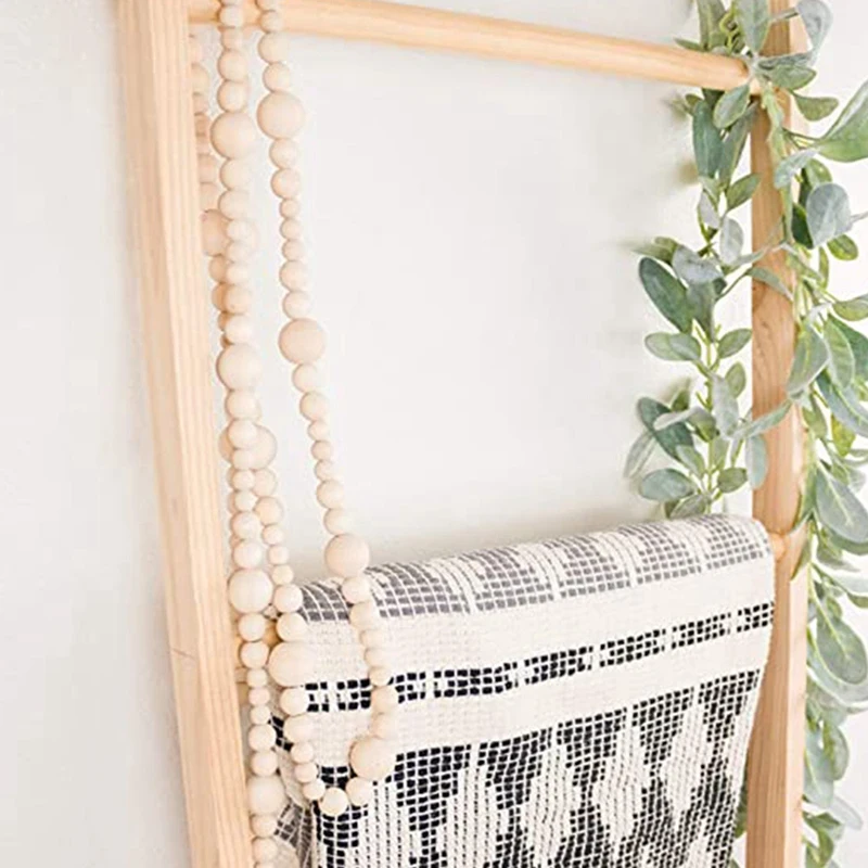 Акция! Деревянная гирлянда из бусин 7 футов домашний декор для сельского дома