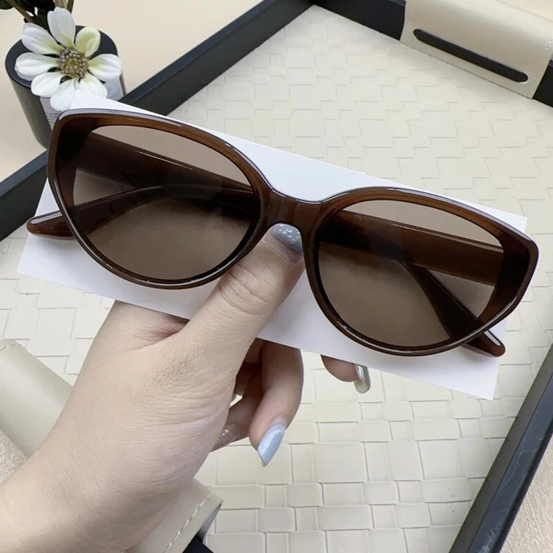 Модные солнцезащитные очки кошачий глаз для мужчин и женщин простые