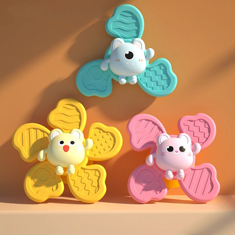 

Children Suction Cup Spinning Toys Cartoon Kawaii Critters Baby Bath Water Play Toys Fun Cute Spinning Gyro Kids Birthday Gift