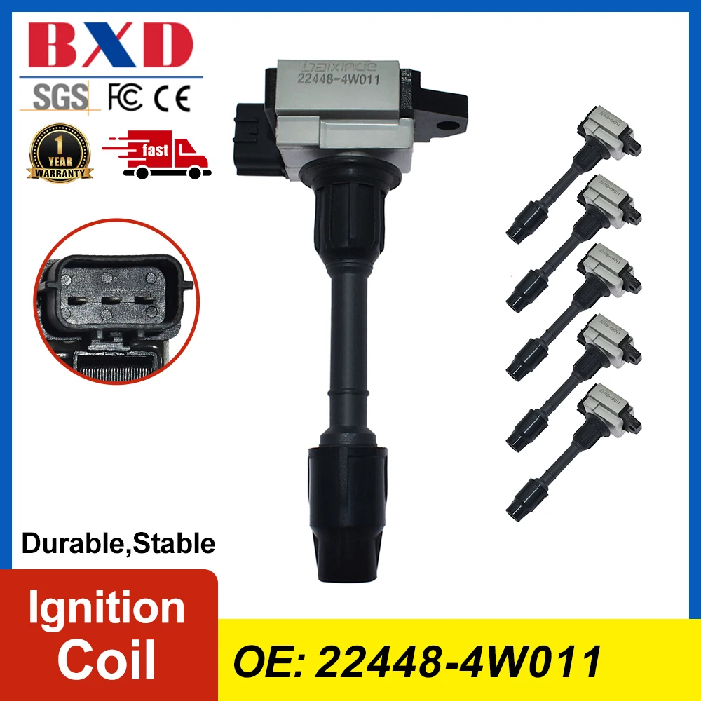 

1/6PCS Ignition Coil 22448-4W011 224484W011 ECZ-NS-006 For Nissan Pathfinder 1999-2004 3.3L 3275CC V6