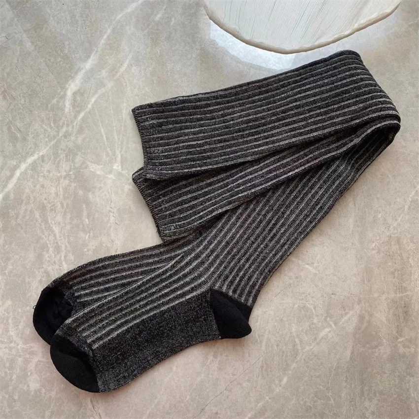 Thigh Highs Socks Long Stockings Sexy Over Knee Socks Acrylic All-Match Solid Color Knitting Warm Women Japanese Leg Warmer