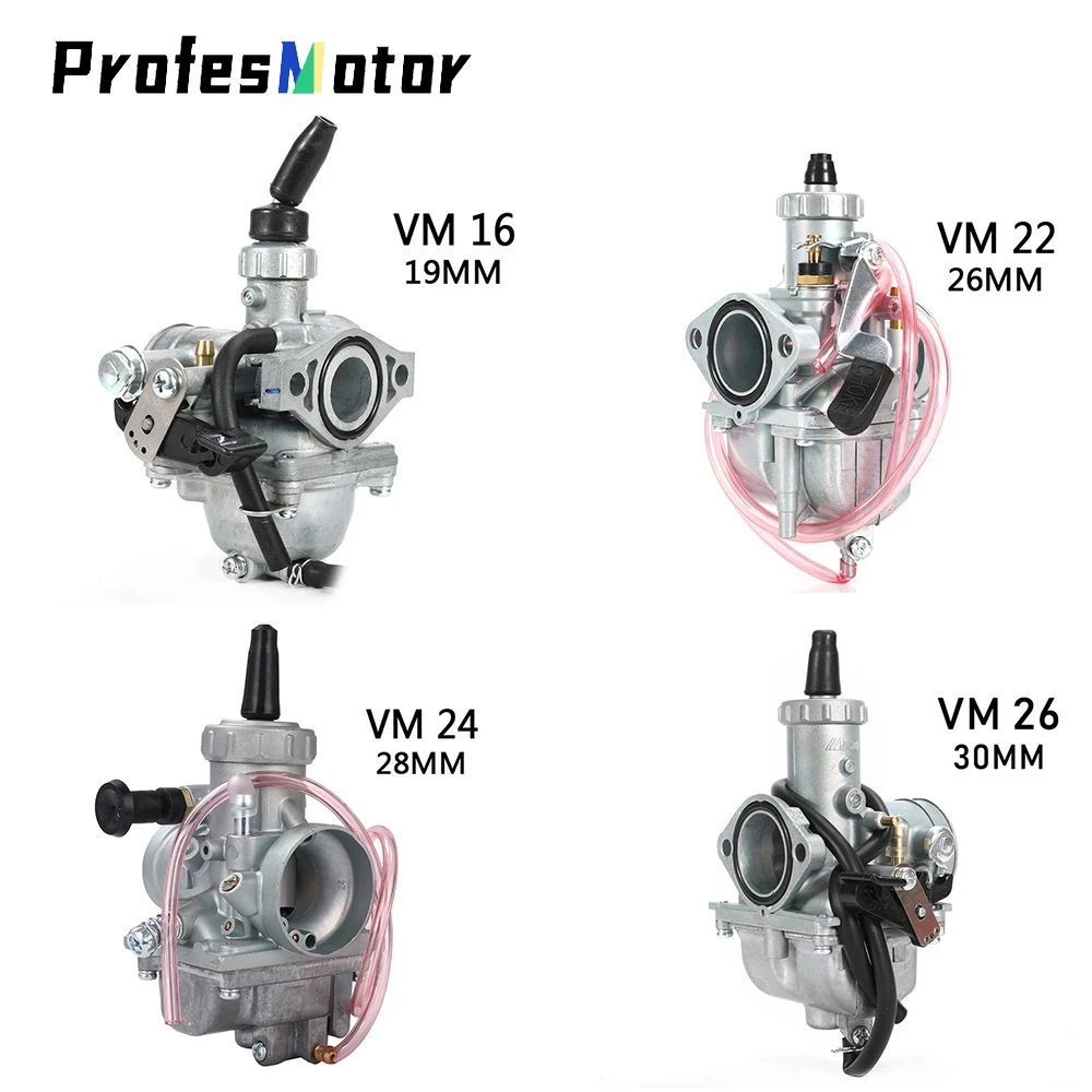 

Motorcycle Mikuni Carburetor VM16 22mm VM22 26mm VM24 28mm VM26 30mm Carburateur For 110cc to 250cc Pit Dirt Bike ATV Quad