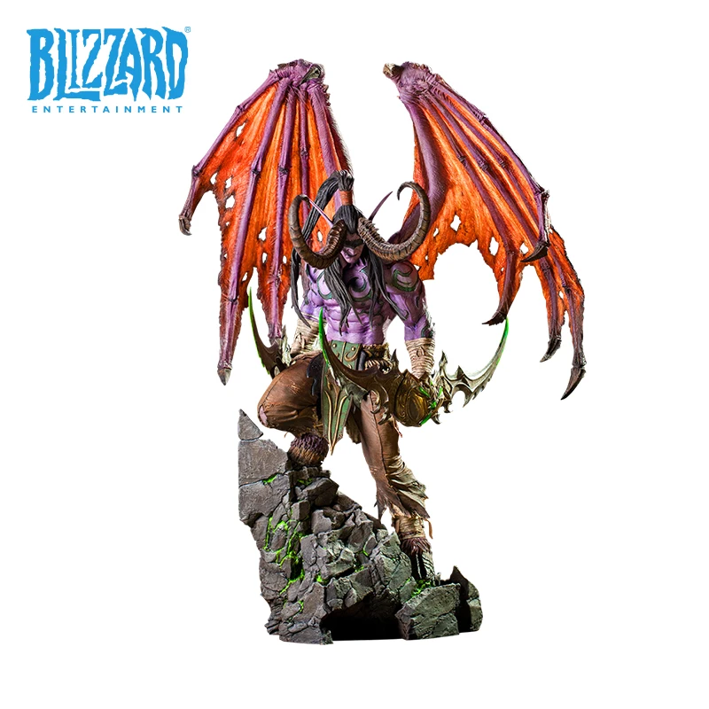

60Cm Blizzard World of Warcraft Game Action Figure Illidan Stormrage Resin Statue Model Garage Kit Ornaments Gifts Toys