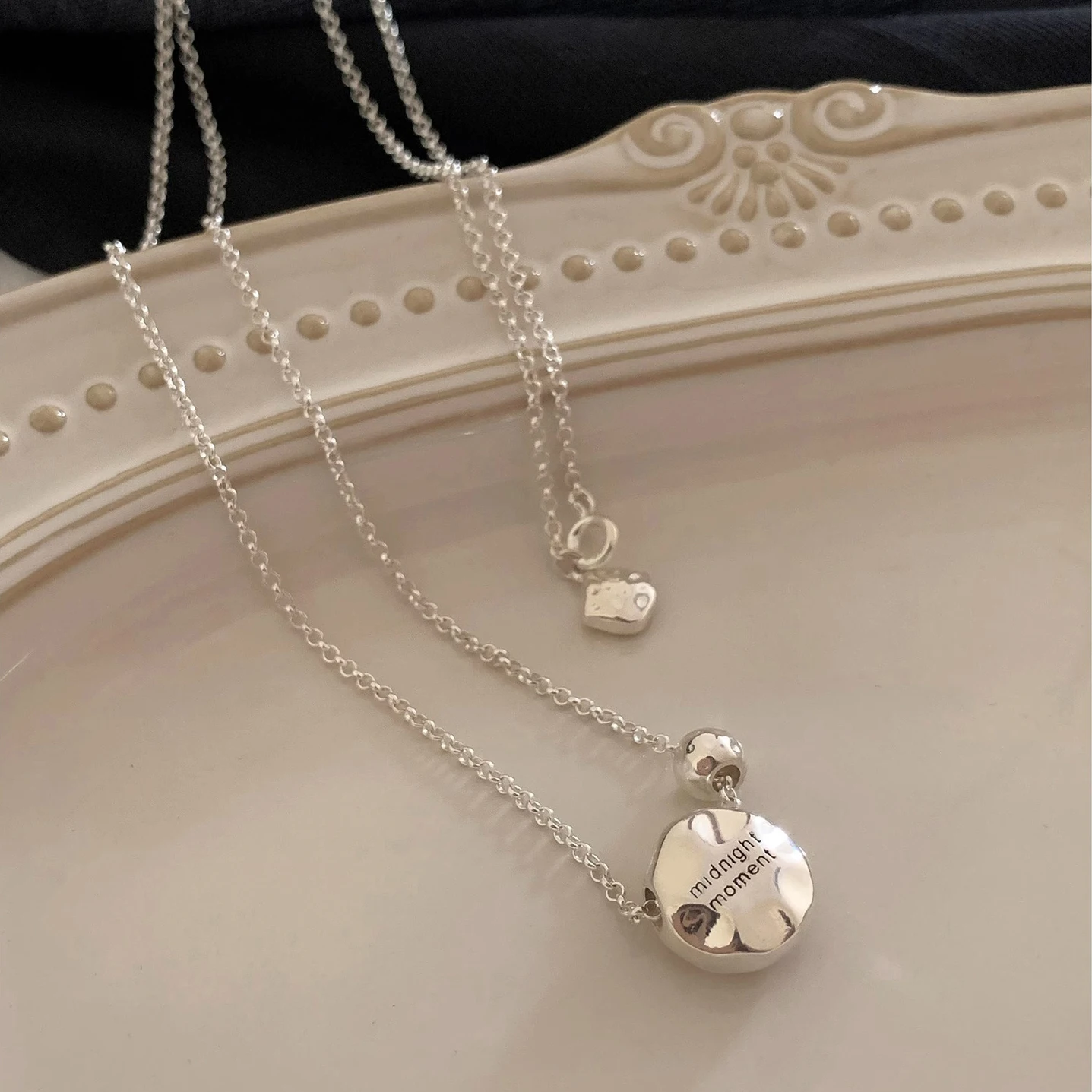 Ожерелье из стерлингового серебра 925 пробы слово нерегулярные панк-буквы