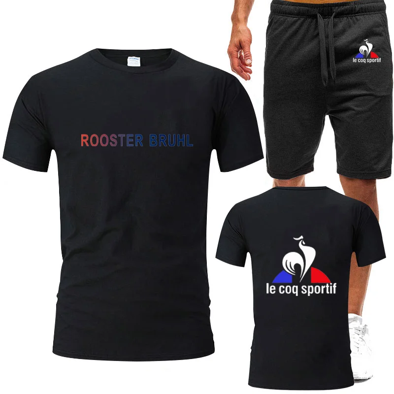 

New Men's T-Shirts Set Cotton Luxury Brand Quality Shorts Tracksuit 2 Piece Outfits Fashion Print Summer Man Clothing Streetwear