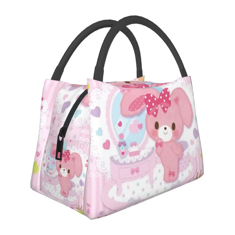 

Sugarbunnies Anime Manga Cartoon Rabbit Insulated Lunch Bags for School Office Portable Thermal Cooler Lunch Box Women