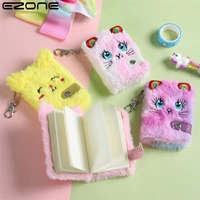 ezone cartoon plush notebook blank school bag pendant portable diary student stationery office supplies cuadernos planner gift