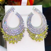 missvikki big stud earrings elegant jewelry girls shiny cz for women round female earrings clear shiny cubic zirconia original