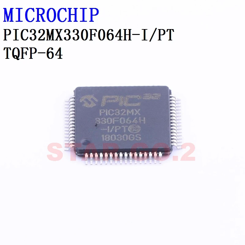 

2PCSx PIC32MX330F064H-I/PT TQFP-64 MICROCHIP Microcontroller