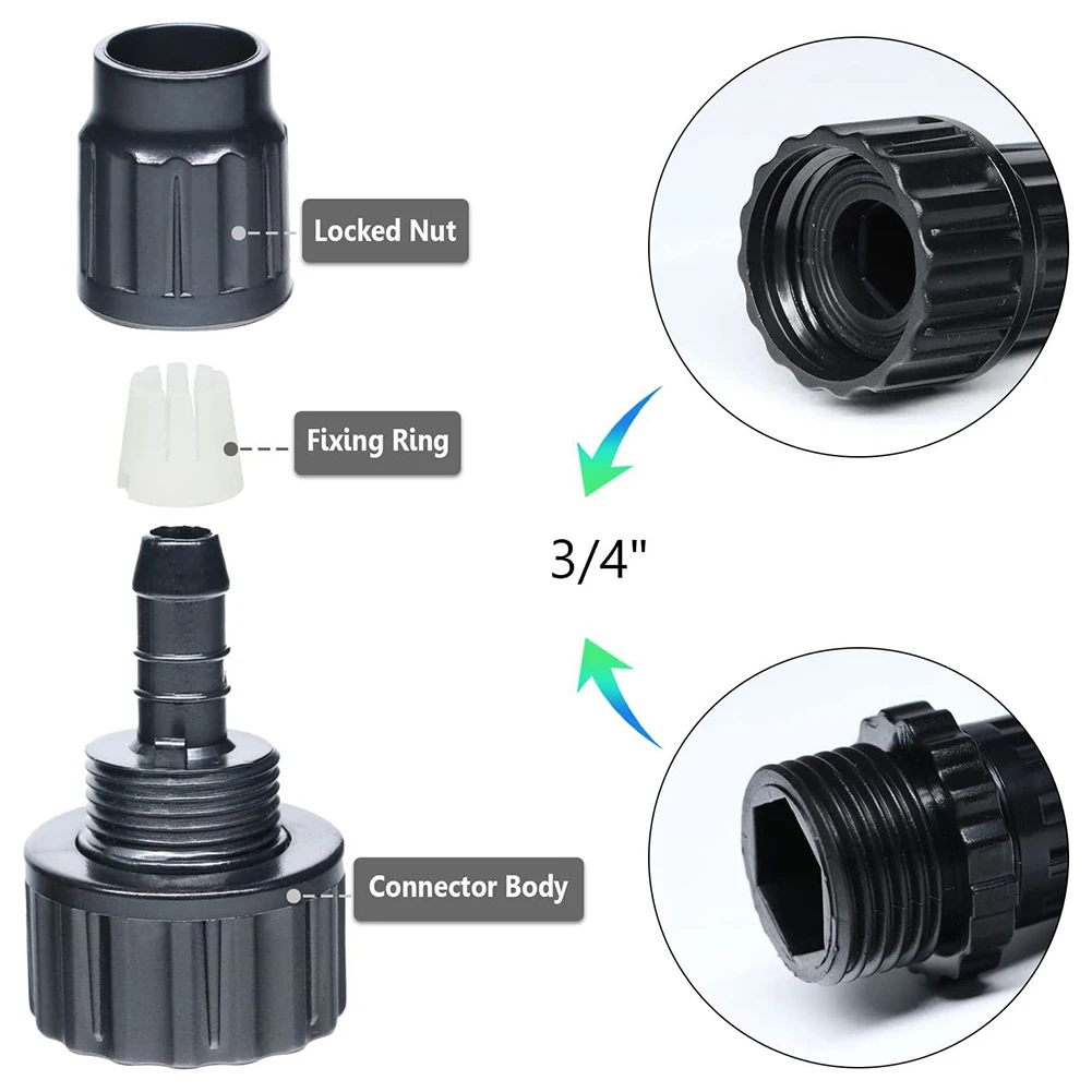 

Plastic Garden Water Hose Quick Connector Micro Irrigation Adapter Connector Drip Irrigation "Garden Supplies "