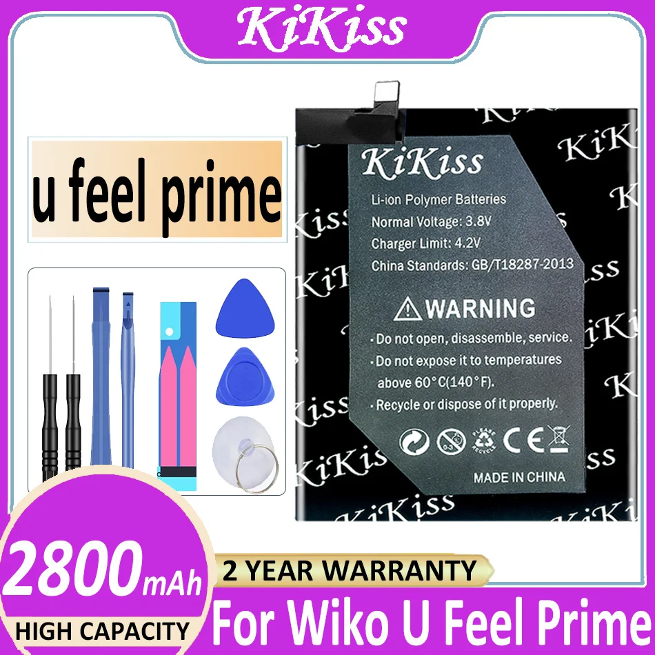 

Original KiKiss Battery 2800mAh for WIKO 9692,U Feel Prime Bateria