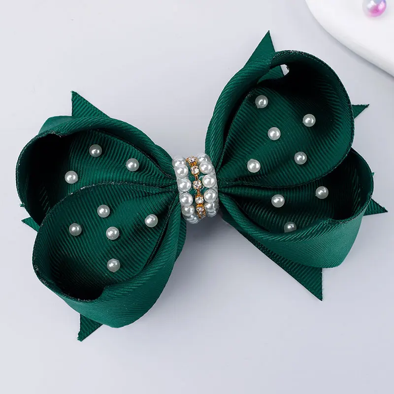 Модные заколки для волос с жемчугом детей Элегантные Заколки бантом инструменты