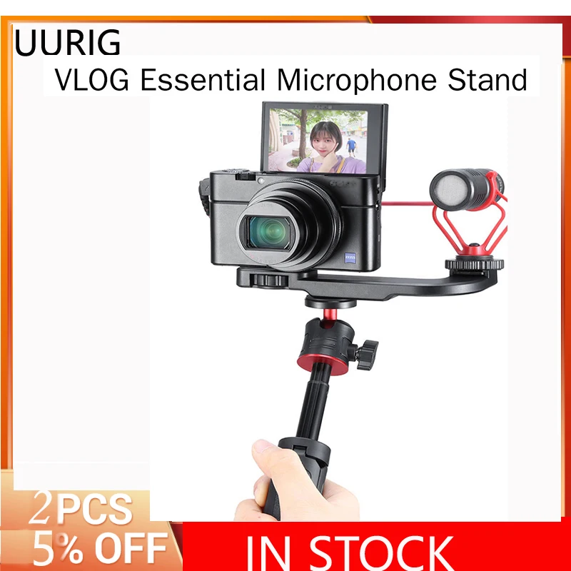 

UURIG PT-9 Vlog Cold Shoe Mount Plate for Sony A6400 A6300 Extend Microphone LED Light Tripod DSLR Action Camera Accessory