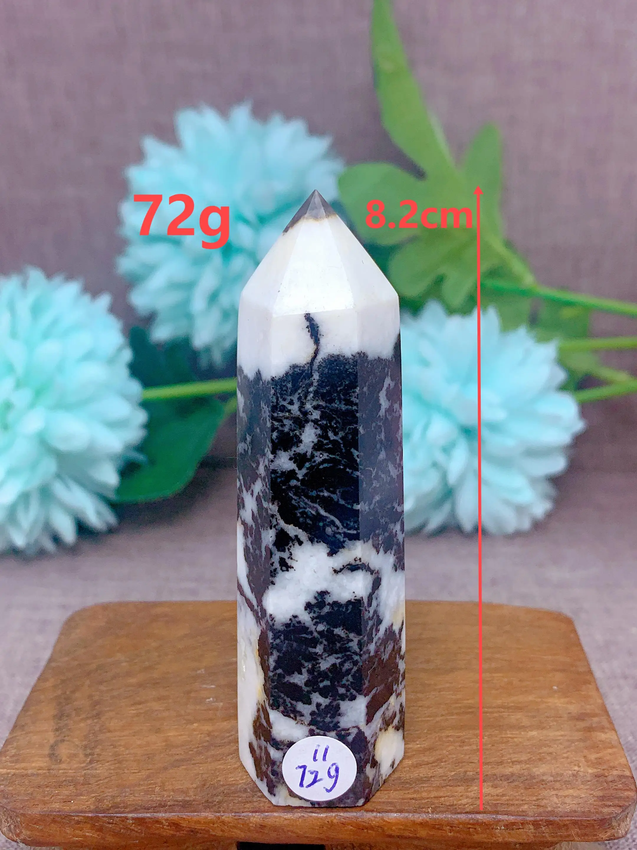 Натуральный кристалл черно-белая зебра яшма точечная башня домашний декор